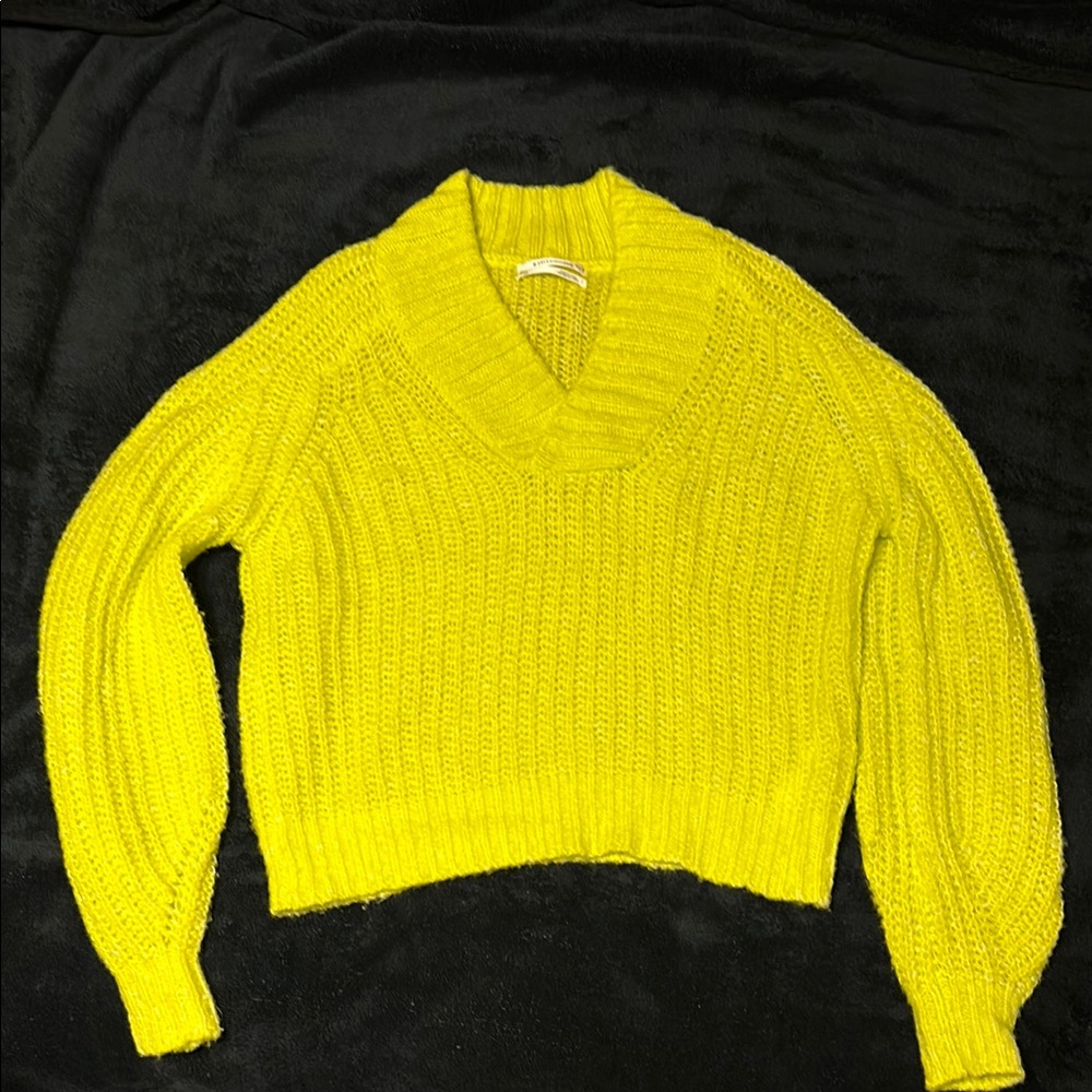 Anthropologie Yellow Sweater